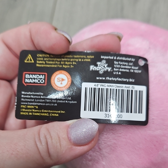 Pink Pac-Man Stuff Animal - Picture 3 of 6